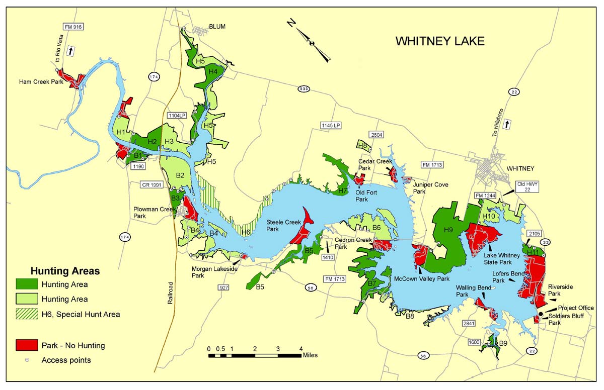 Lake Whitney Tourist Map